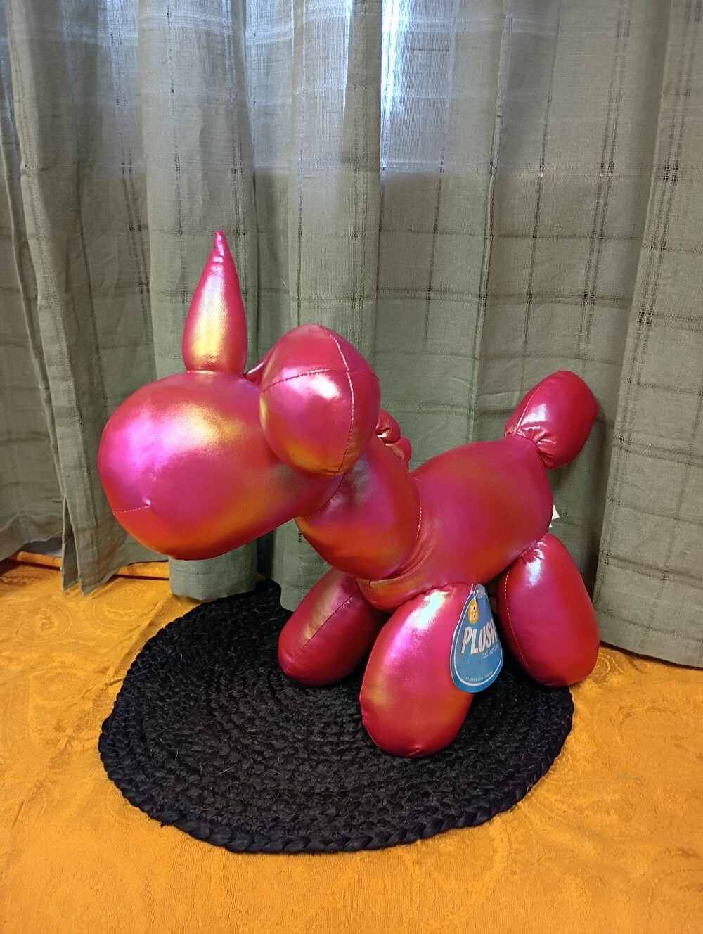NWT Bright Hot Pink Balloon Unicorn Plush Size 10"
